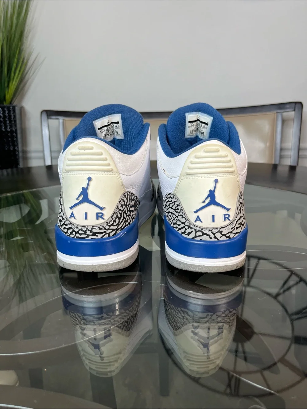 Nike Air Jordan 3 Retro True Blue Men's Sneakers White Blue Sz 11.5